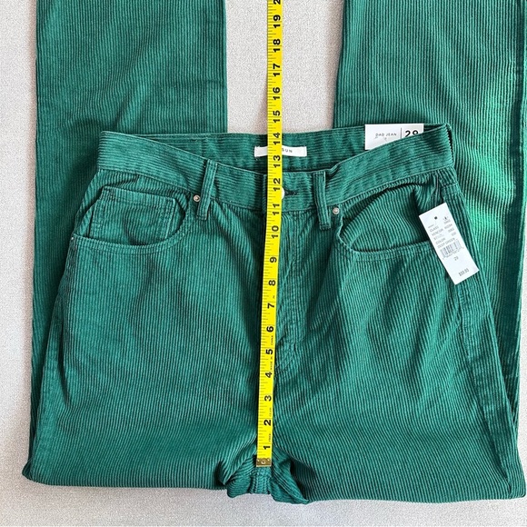 Pac Sun High-Waisted Dad Jeans Corduroy Pants. Deep Green. Size 29. - Picture 10 of 11